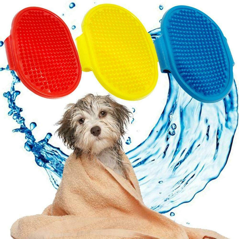 SpeedPets Grooming Tool Plastic Brush Bath Massage Brush for Dogs (Red) Red - PawsPlanet Australia