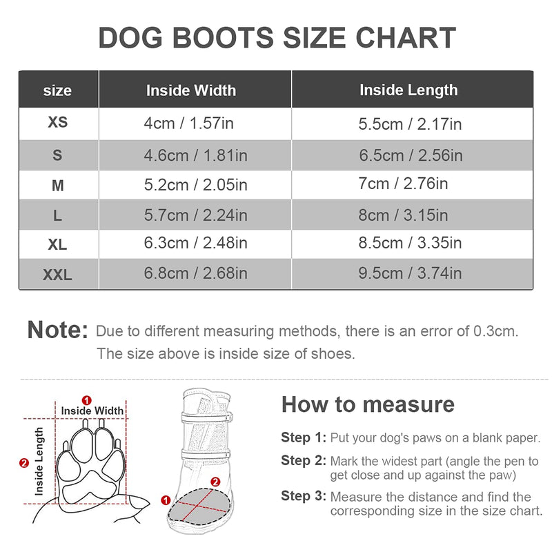 Protective Dog Boots Waterproof Set of 4, Anti-Slip Pet Dog Shoes with Adhesive Buckle Reflective Straps Dog Shoes Warm Wear-resistant for Medium Large Dogs Winter Walking Outdoor Orange XXL - PawsPlanet Australia