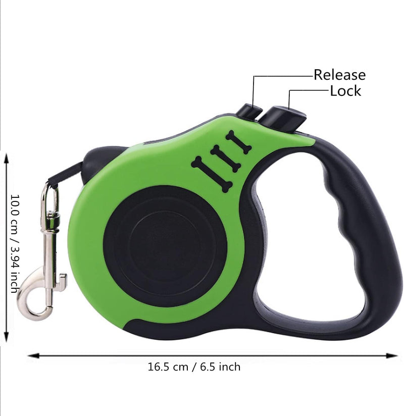 Retractable dog leash, extendable dog leash, dog leash, 5 m, long dog leash, retractable leash for dogs, non-slip, 5 m long retractable dog leash, pet lead, 5 m for small, medium-sized dogs, yellow - PawsPlanet Australia
