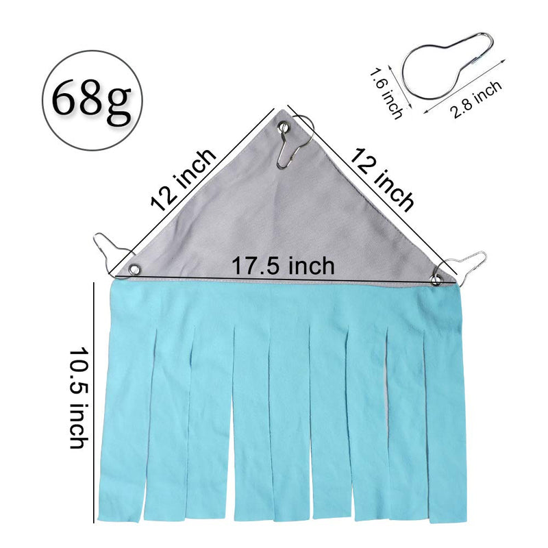 WishLotus Hamster Hideout, Small Animal Hideaway Tent Fleece Forest Pet Cage Accessories Nest Bedding for Guinea Pig Chinchilla Hedgehog Rat Squirrel Ferret Dwarf Bunny (Blue+Grey) Blue+Grey - PawsPlanet Australia