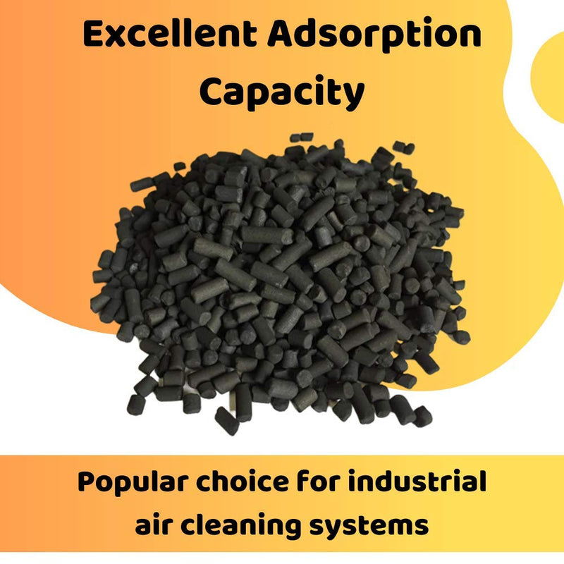 [Australia] - EnviroSupply 4mm Pellet Activated Carbon (Virgin Bituminous Coal), Premium Charcoal for Air Purification, Odor Control, Deodorizer, Vapor Phase Applications - Resealable 1 lb. Bag (455g) 1 Pound 