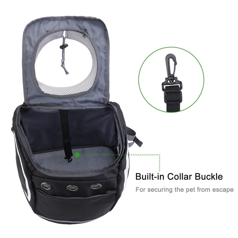 Filhome Dog Backpack Carriers for Small Dogs & Cats, Pet Puppy Travel Front Carrier Bag with Breathable Head Out Design for Travel Hiking Outdoor Use Black - PawsPlanet Australia