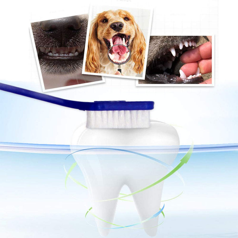 N\A 5 Pcs Pet Toothbrush Dual Headed Long Handle Dog Toothbrushes for Pet Dental Care - PawsPlanet Australia