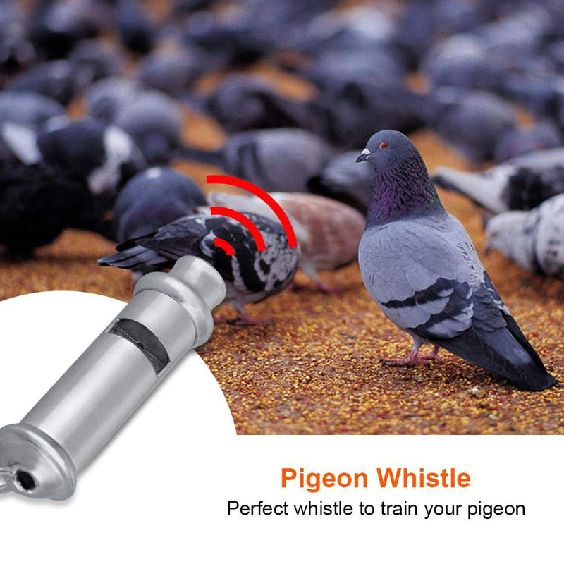 [Australia] - Stainless Steel Ultrasonic Pigeon Whistle with Lanyard Dog Training Whistle Pet Behavior Training Tool for Bird Pigeon Parrot 