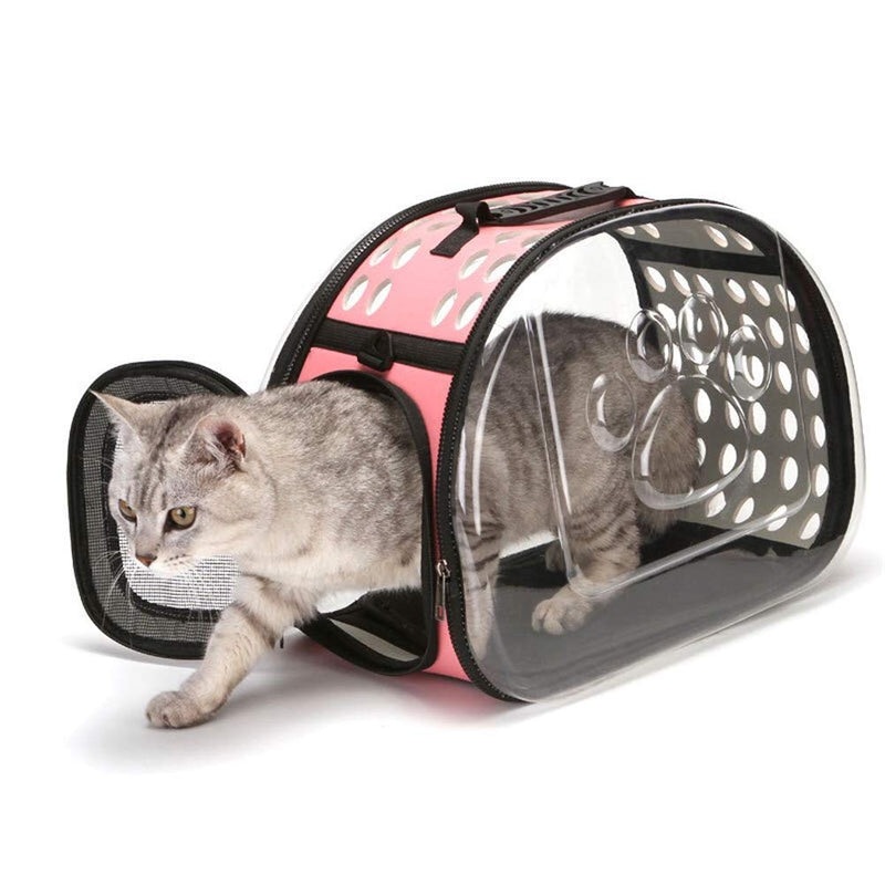 Yafeco Pet Carrier Package,Space Capsule Transparent Bags for Cats and Puppies,Designed for Travel, Hiking, Walking & Outdoor Use Pink - PawsPlanet Australia