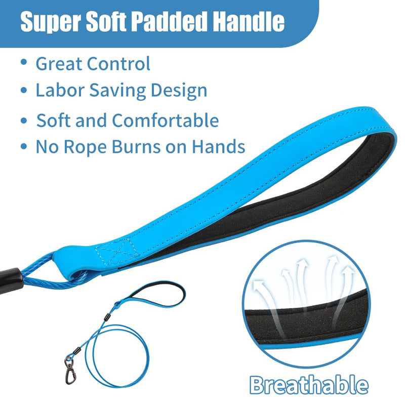 Dog Leash,4/6 FT Dog Leash,Chew Proof Metal Cable for Large Dog and Puppy Teething,Leash with Padded Handle,Blue Dog Leash Heavy Duty for Small Medium Large Dogs 6FT Blue - PawsPlanet Australia