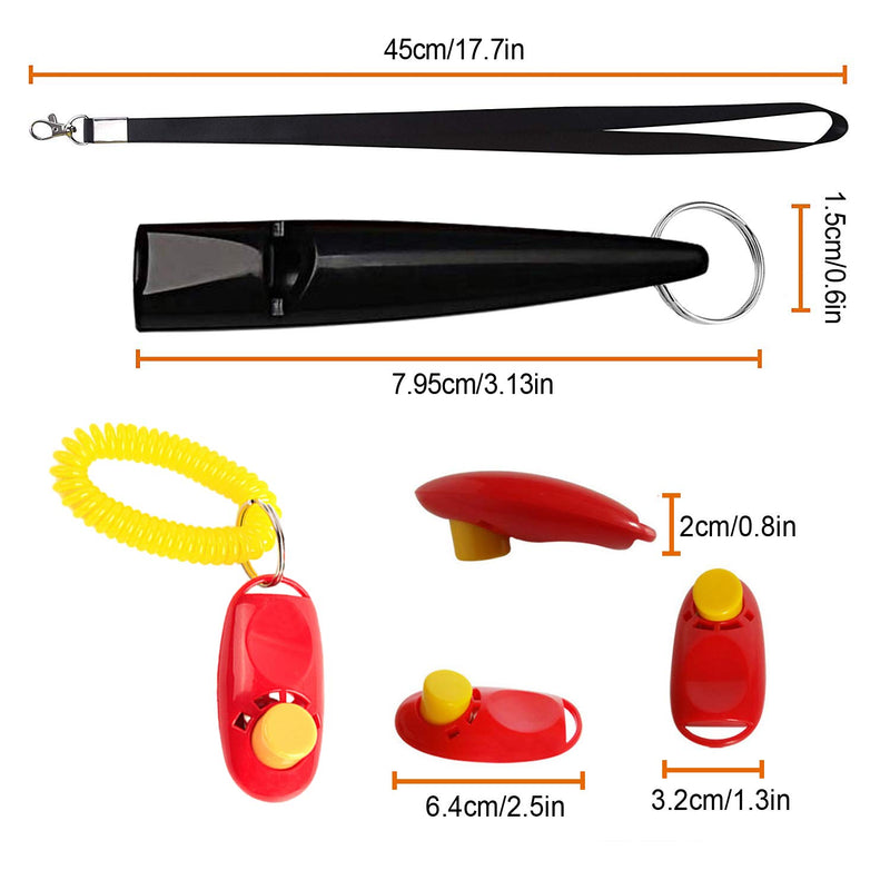 Nilook Dog Whistles & Dog Training Clicker,Professional Ultrasonic Plastic Dog Whistle with Lanyard Dog Training Clicker For Recall Stop Barking(3Pcs) - PawsPlanet Australia