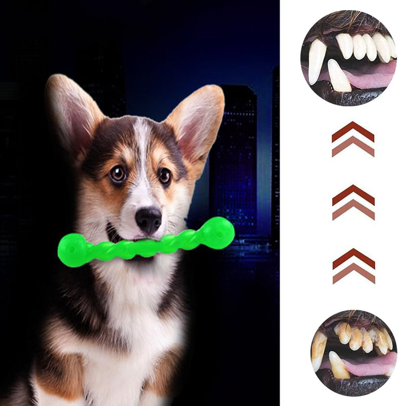 Dog toys, 2 pieces rubber spiral chew bones, chew bones for puppies, dog chew toys, robust, durable, dog toys intelligence, dog toys for cleaning teeth and massaging gums - PawsPlanet Australia