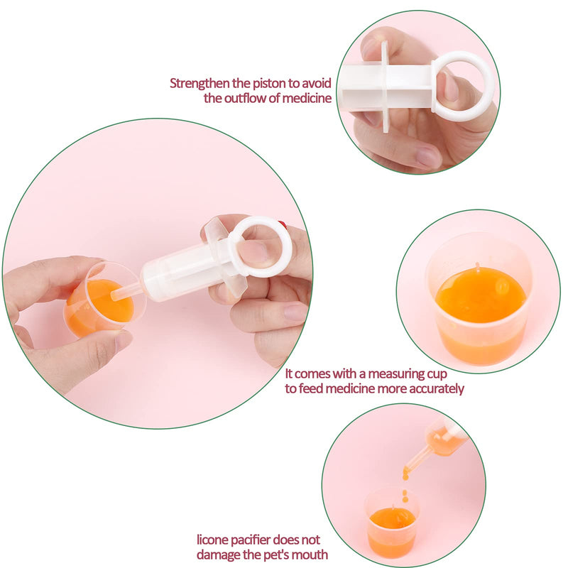 PIAOPIAONIU 4 Pcs Pet Cat Dog Pill Shooter Syringe Pet Medicine Feeder Piller Dispenser Reusable Medical Feeding Tool for Cats,Dogs and Small Animal - PawsPlanet Australia