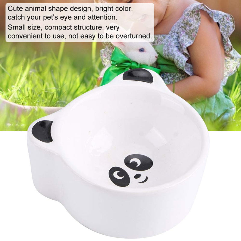 Ceramic Hamster Bowl, Cartoon Animal Shape Food Water Feeding Bowls for Chinchilla Guinea Pig Rabbit Small Animals(Panda) Panda - PawsPlanet Australia