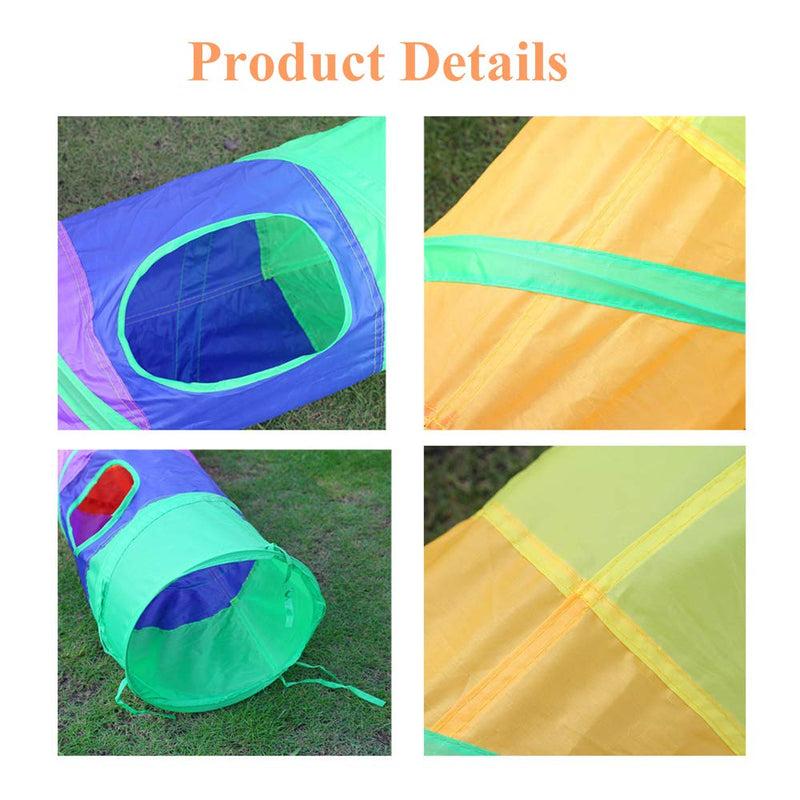 ASOCEA Cat Toys Collapsible Tunnel Rainbow Splice Cat Tunnel for Most Cats Indoor and Outdoor Exercising Hiding Training and Running with Fun - PawsPlanet Australia