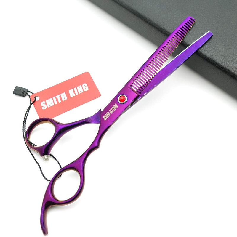 [Australia] - 7.0in Professional Pet Grooming Scissors Set,Straight & Thinning & Curved Scissors 4pcs Set for Dog Grooming Violet 