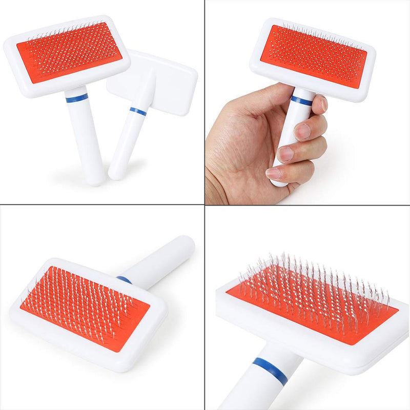 Rabbit Brush Guinea Pig Comb Plucking Hair Brush Small Pet Grooming Comb Grooming Brush for Small Pets Removes Loose Knots for All Coat Types White - PawsPlanet Australia
