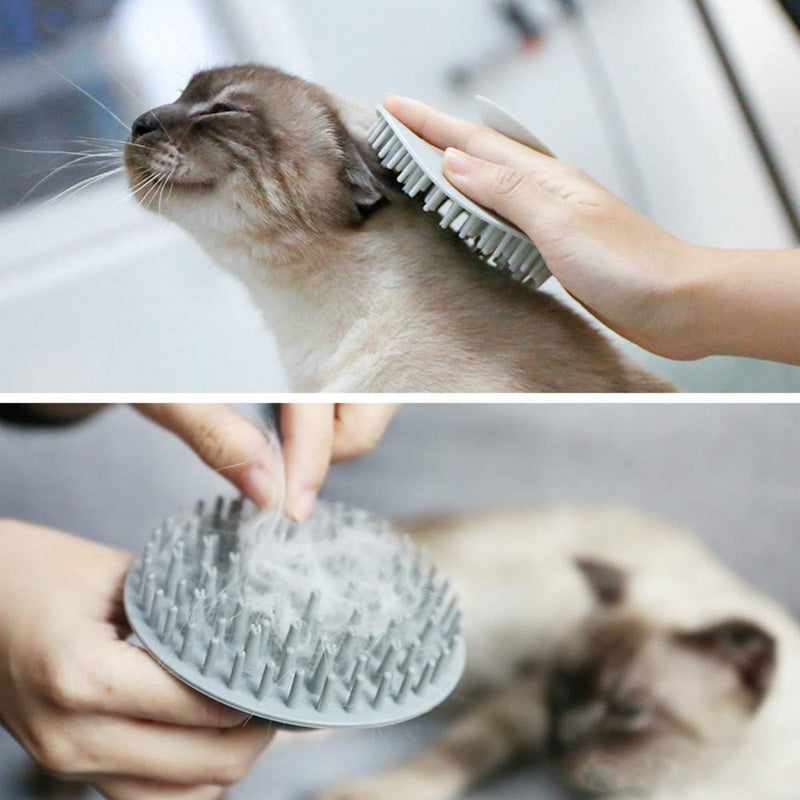 Pet Grooming Bath Brushes, Soft Silicone Deshedding Brush for Bath/Massaging/Grooming Pets, Massage Bath Brush Washable, Suitable for Long and Short Hair Cats and Dogs - PawsPlanet Australia