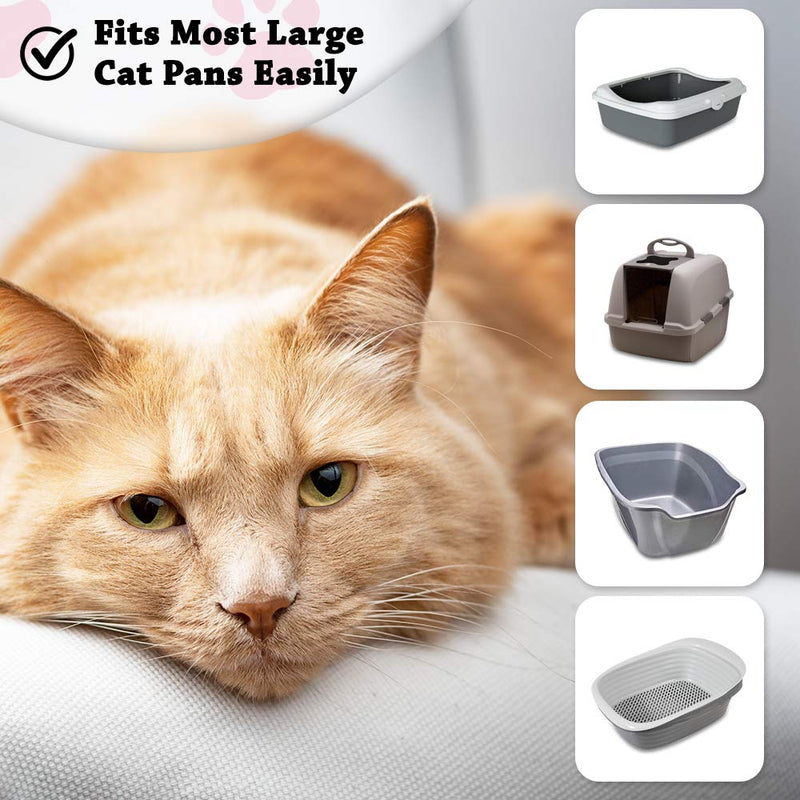 [Australia] - Alfapet Kitty Cat Pan Disposable, Elastic Liners- 10-Pack-For Large, X-Large, Giant, Extra-Giant Size Litter Boxes- With Sta-Put Technology for Firm, Easy Fit- Quick + Clever Waste Cleaners, Pack of 2 