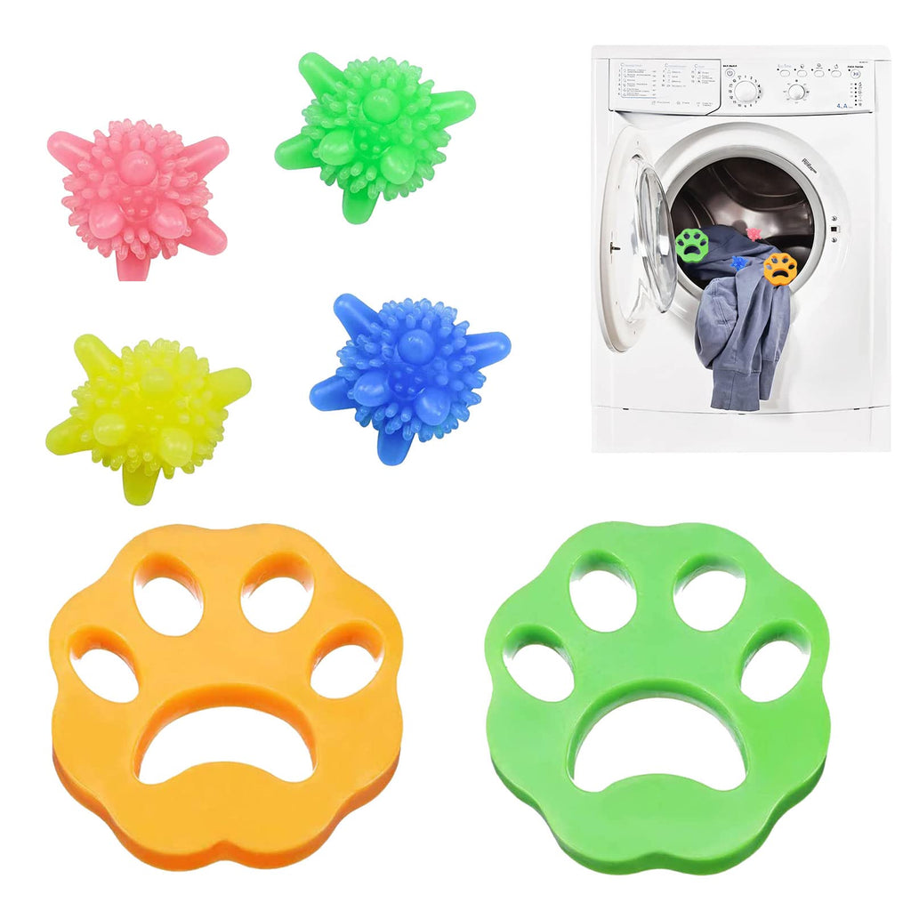 CBROSEY Pet Hair Remover Washing Machine, Reusable Pet Hair Removal, Washing Balls, Pet Hair Remover Washing Machine, Pet Hair Remover, Washing Balls, 6PCS - PawsPlanet Australia