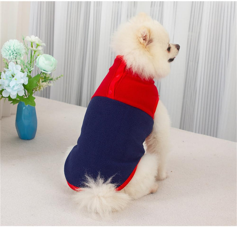 Pack of 2 Dog Sports Vest Dog Jacket Dog Coat with Leash Hole - Fleece Vest Dog Pullover - Warm Dog Jacket - Dog Clothes for Small Dogs Boy or Girl (X-Large, Contrasting Colors) X-Large - PawsPlanet Australia