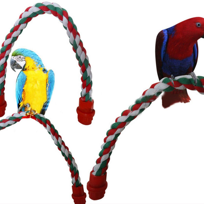 Hypeety Birds Parrot Hanging Perch Adjustable Parrot Rope Swing Chew Toy Cage Accessories - PawsPlanet Australia