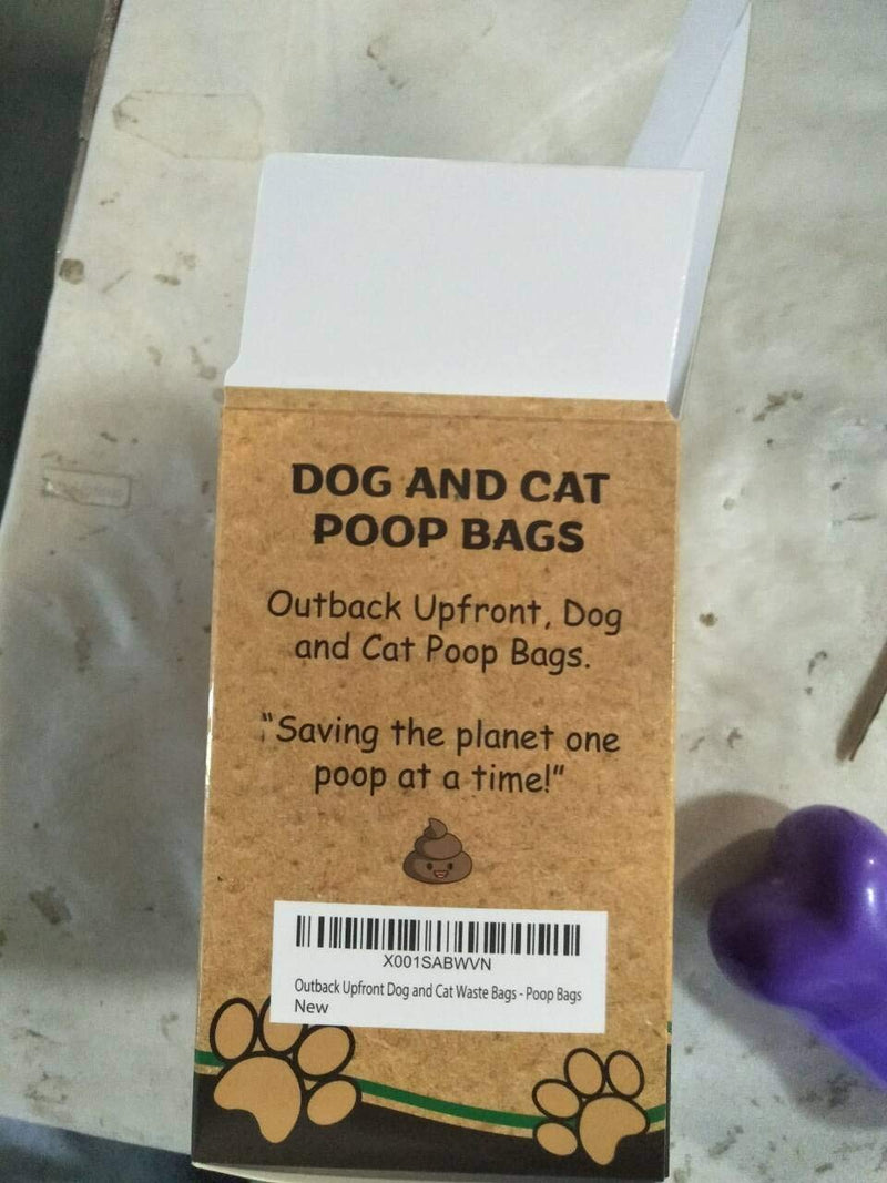 [Australia] - Outback Upfront Biodegradable Earth and ECO Friendly Dog and Cat Waste Bags - 75 Bags Plus a Free Dispenser 