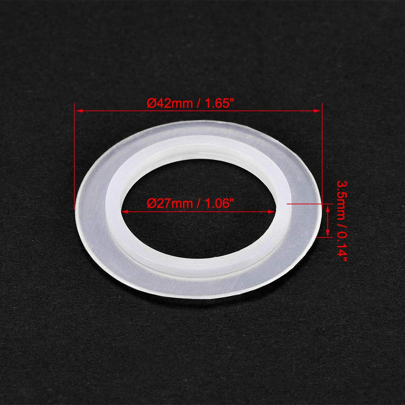 [Australia] - uxcell Silicone Kitchen Bathroom Strainer Washer Drain Gasket 42mm OD White 2Pcs 