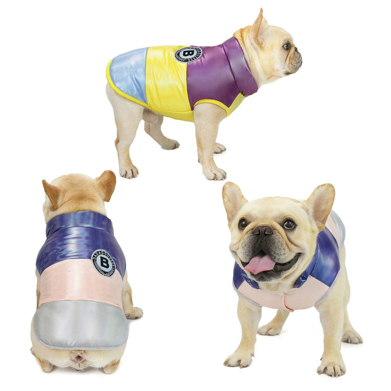 Tineer Pet Bulldog Waterproof Cosy Fleece Lined Jacket Coat, Super Warm Doggie Vest Windproof Winter Puppy Outfit Clothes (XL: Chest: 60cm/23.62'', Pink) XL: Chest: 60cm/23.62'' - PawsPlanet Australia