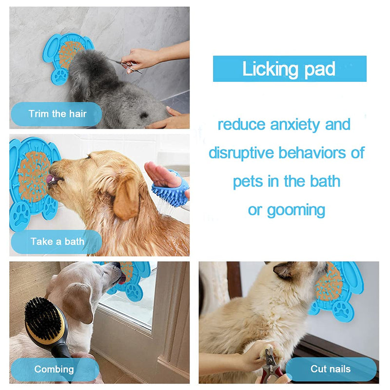 Maotrade Licky Mats for Dogs 8 Inch Large Puppy Dog Lick Mats with Suction Dog Treat Slow Feeding Mat for Pet Doggy Peanut Butter Grooming Shower Training Cat Treats - PawsPlanet Australia