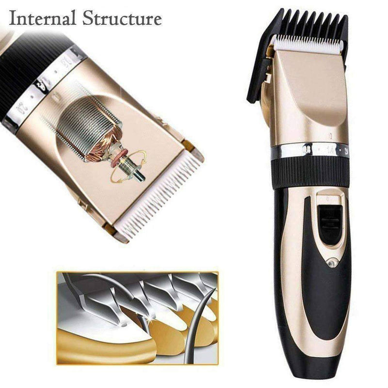 bxtbest-seller Dog Clippers, 5 Speed Cordless Electric Pet Grooming Clippers pet shaver clippers, Low Noise (Gold) UK plug - PawsPlanet Australia