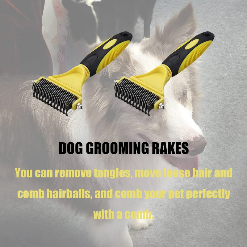 通用 Double Sided Teeth Blade Dog Combs Dog Dematting Comb Tools Pet Dog Grooming Comb Brushs for Pet Grooming - PawsPlanet Australia