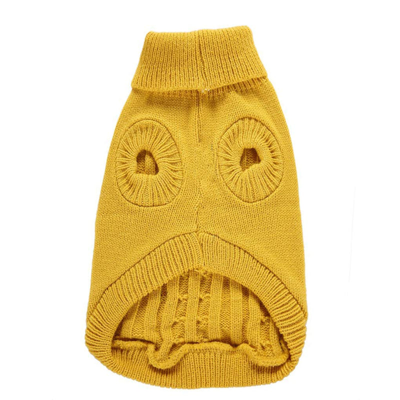 Small Dog Sweater, Warm Pet Sweater, Cute Knitted Classic Dog Sweaters for Small Dogs Girls Boys, Cat Sweater Dog Sweatshirt Clothes Coat Apparel for Small Dog Puppy Kitten Cat (X-Small, Yellow) X-Small - PawsPlanet Australia
