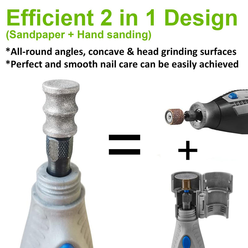 PLATGO Diamond Dremel Dog Nail Grinder Attachment, Diamond Rotory Bit for Dogs&Pets Nail Care, 1/8'' Pet Nail Grinder Wheel Work with Dremel Sanding Drums for Animals Nail Care & Home Grinder Tools Double Pack - PawsPlanet Australia