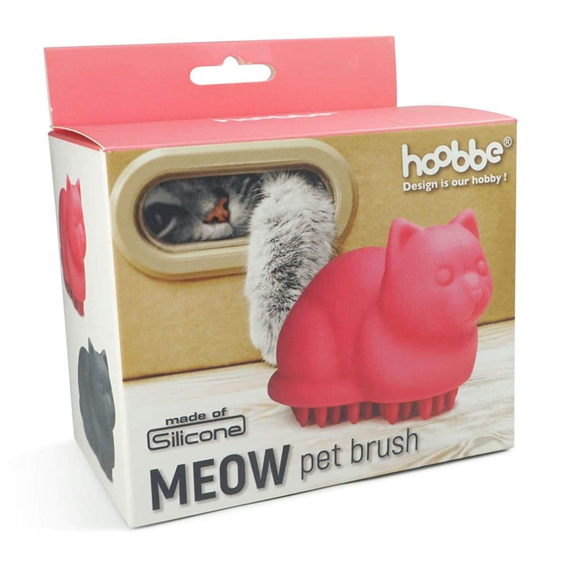 CKB LTD Meow Super Soft Silicone Cat Brush, Pet Brush with Ultra Soft Silicone Pins for Grooming Massage Bath Brush for Long and Short Scratches, Hair Removal Kitten Gray - PawsPlanet Australia