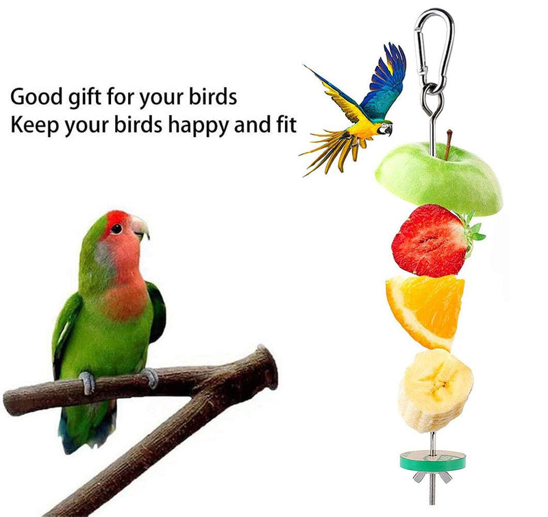 ACEONE 8 Pack Bird Perch Stand Rope Toys, Parrot Chewing Hanging Bell Bird Cage Toy for Small Parakeets, Conures, Love Birds, Cockatiels, Macaws, Finches - PawsPlanet Australia