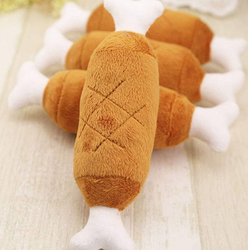 Meaty Bone Dog Chew Toy Tasty Squeaky Pet Product Small Large Plush Soft On Teeth Chicken Beef - PawsPlanet Australia