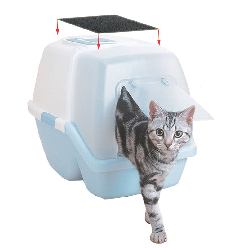 6 Pack Charcoal Cat Litter Box Replacment Filter Hooded Cat Litter Boxes and Pans Carbon Odor Filters, Black - PawsPlanet Australia