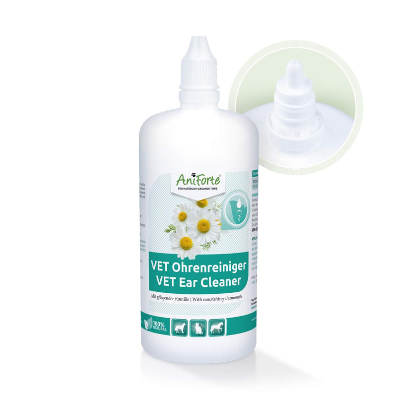 AniForte Ear Cleaner 250ml for Dogs, Cats, Pets and Horses, Stop Itching, Head Shaking & Smell, For Dogs With Wax, Mites, Yeast, Itching & Ear Odour, Quick Results with Chamomile - PawsPlanet Australia