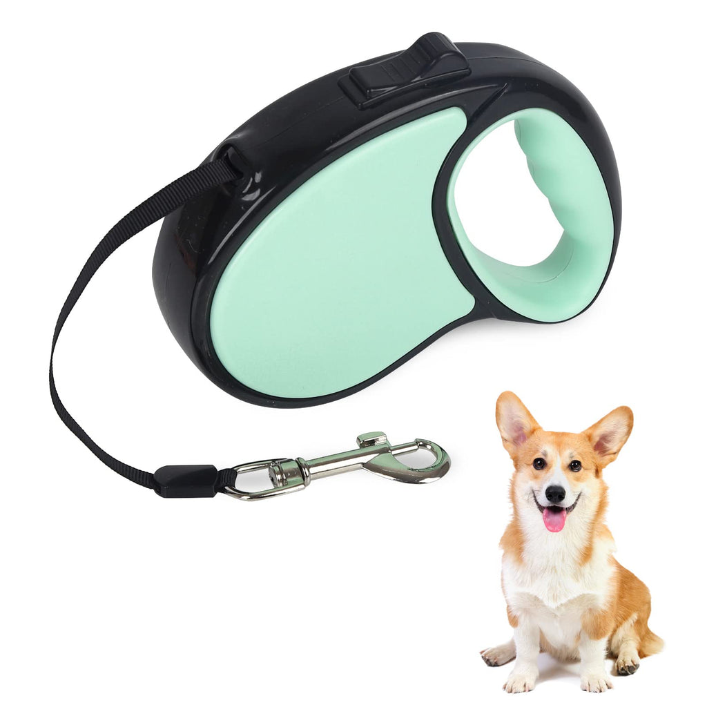 Retractable Dog Leash, 5m Long Retractable Dog Leash Tangle Free Nylon Dog Leash Non-Slip Handle 360° Rotating Metal Clasp for Small Medium Dogs, Cats (Green) Green - PawsPlanet Australia