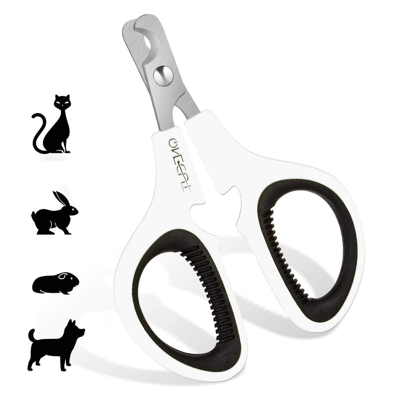 OneCut Pet Nail Clippers, New Update Version Cat & Kitten Claw Nail Clippers for Trimming, Professional Pet Nail Clippers Best for a Cat, Puppy, Kitten & Small Dog (White) White - PawsPlanet Australia