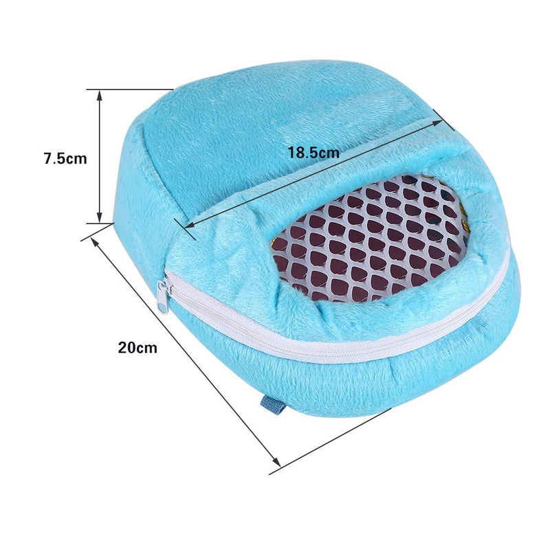 HEEPDD Pet Carrier Bag, Hamster Carrier Portable Breathable Outgoing Travel Bag with Shoulder Strap for Small Pets Hedgehog Sugar Glider Squirrel Rabbit Blue-S - PawsPlanet Australia