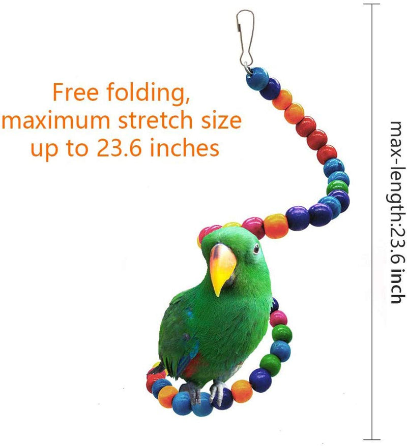 Wonninek Bird Toys Bird Swing Parrot Ladder Budgie Chewing Toy Macaws Bite Parakeets Bell Lovebirds Rattan Conures Perch Finches Toys Pendant 6 Pcs - PawsPlanet Australia