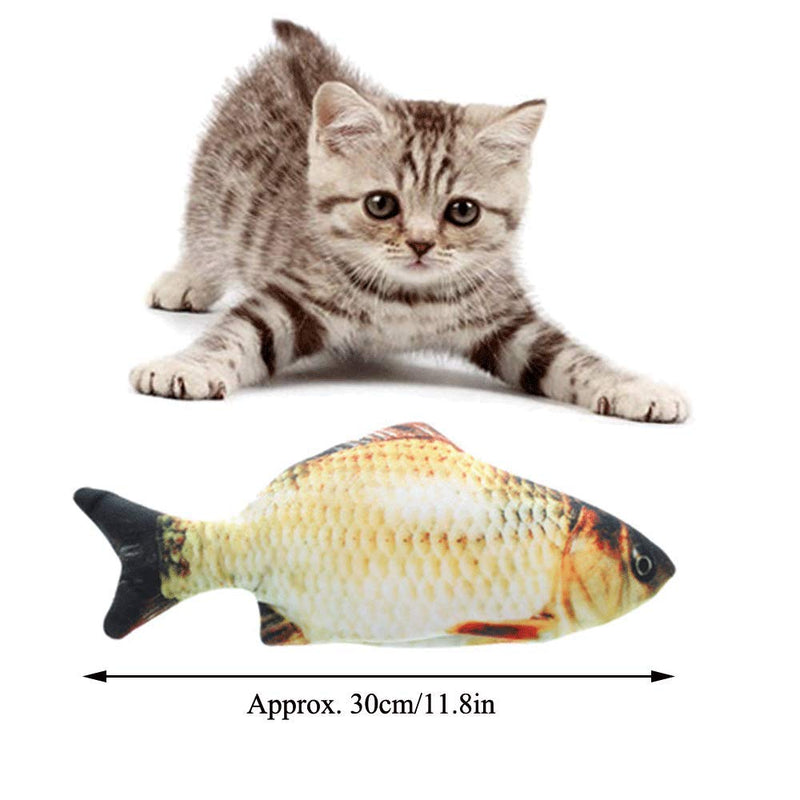 JWShang Electric Dancing Fish Cat Catnip Toy, Floppy Fish Cat Toy For Indoor Cats, Realistic Moving Cat Kicker Fish, Funny Pets Pillow Chew Bite Kick Supplies for Cat/Kitty/Kitten Flopping Fish c - PawsPlanet Australia