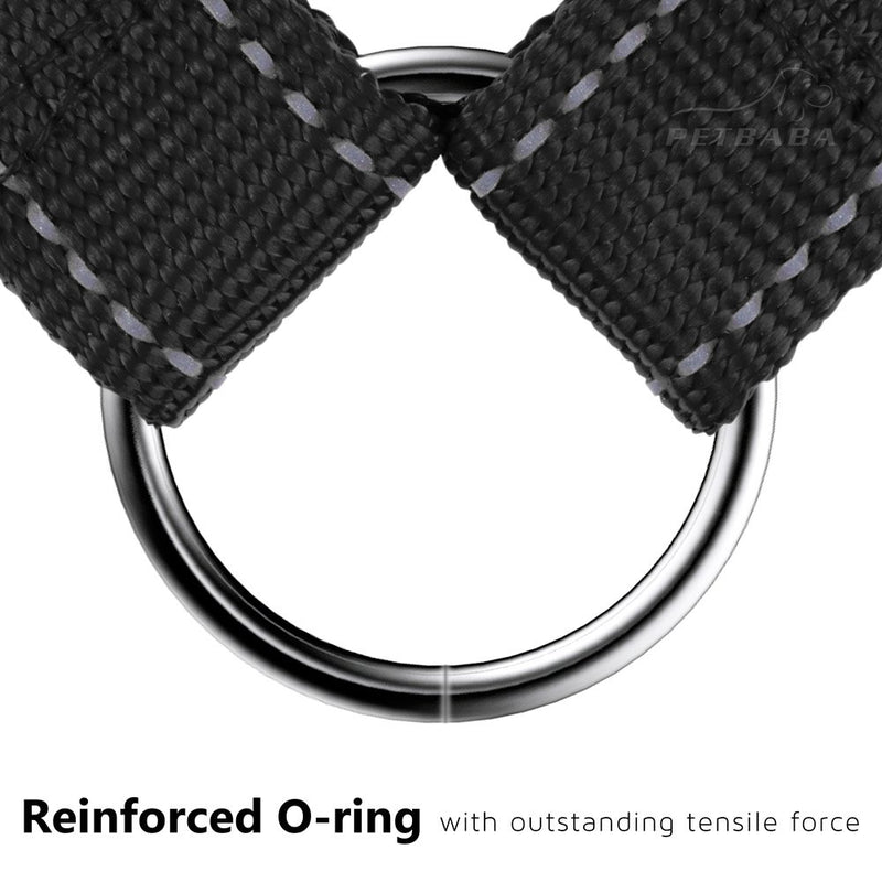 [Australia] - PETBABA Double Dog Leash Coupler, Reflective Dual Splitter Safety at Night, Adjustable No Tangle Two Split, 2 Way Lead Walk Two Pet in 1 1.6ft Black 