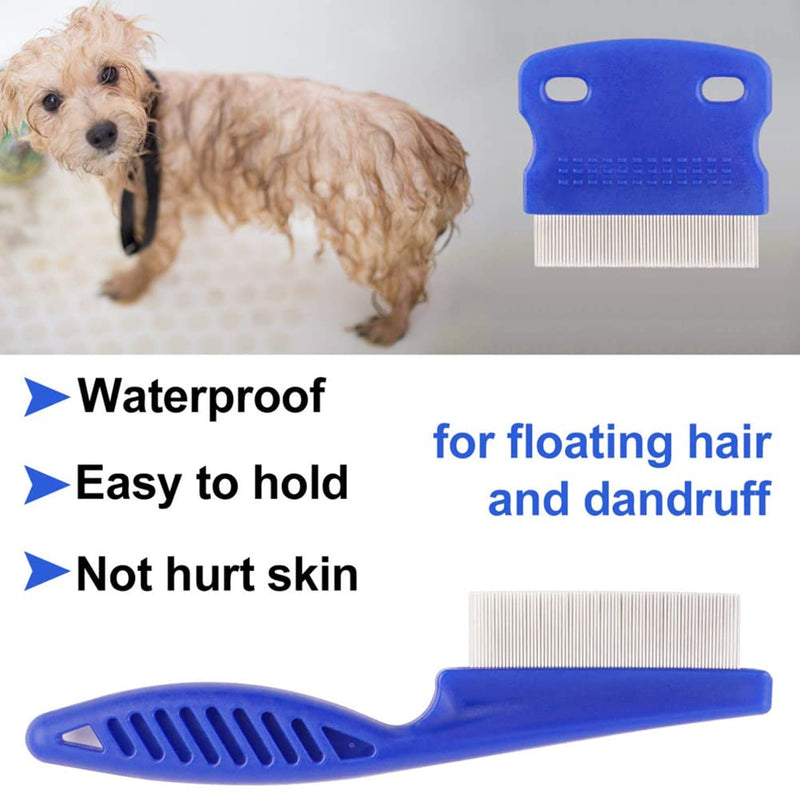 6 Pcs Cat Dog Flea Comb, Pet Tear Stain Remover Comb Set, Pet Dog Cat Grooming Comb, Flea Tear Stain Remover Comb, Metal Tooth Removal Combs for Effective Against Fleas as picture show - PawsPlanet Australia