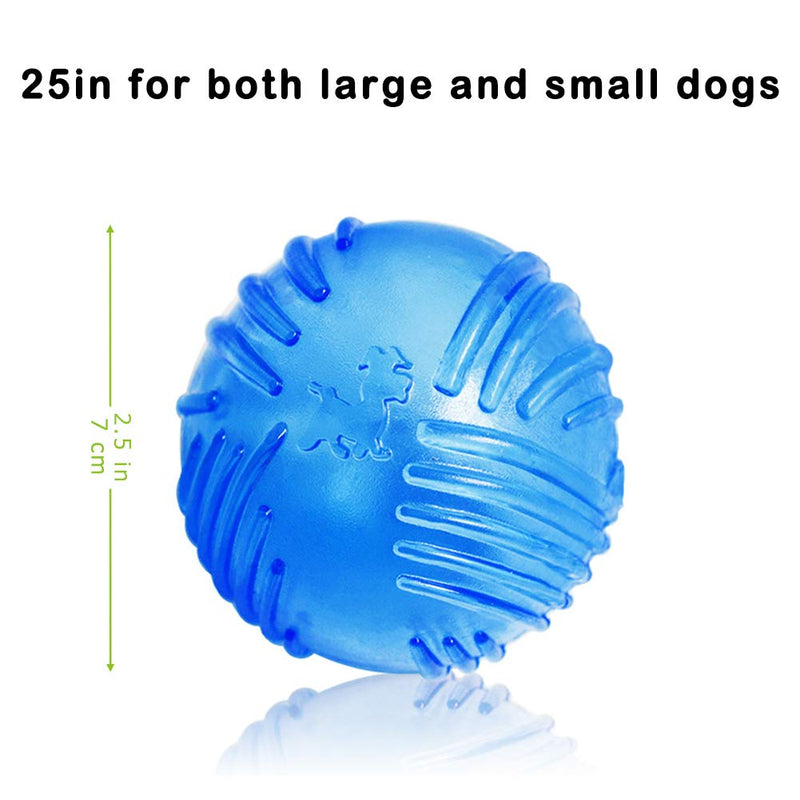 WeinaBingo Dog Tooth Cleaning Squeaky Balls, Rubber Chew Teething Pet IQ Treat Bouncy Ball, Durable Nontoxic Bite Resistant Interactive Puzzle Toys Chew,Exercise,Training(2 Packs) - PawsPlanet Australia