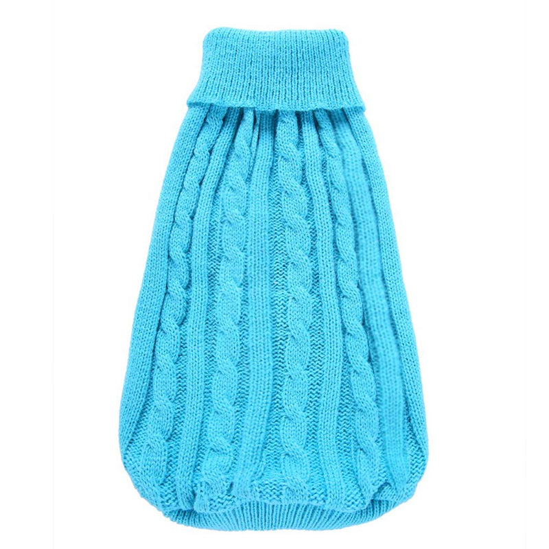 Dog Sweater, Warm Pet Sweater, Dog Sweaters for Small Dogs Medium Dogs Large Dogs, Cute Knitted Classic Cat Sweater Dog Clothes Coat for Girls Boys Dog Puppy Cat XX-Small Blue - PawsPlanet Australia