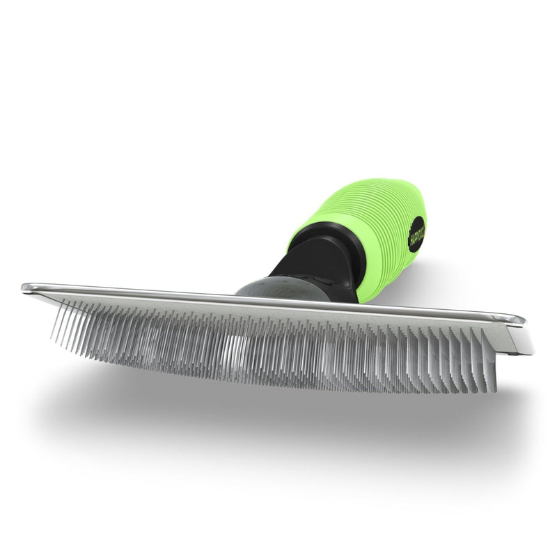 [Australia] - Pro Slicker Brush for Single or Double Coated Dogs and Cats - a Durable Pet Friendly Dematting Tool - Prevents and Fixes Mats, Tangles, and Removes Loose Fur - Works as an Undercoat Rake For Medium - Large Dogs 