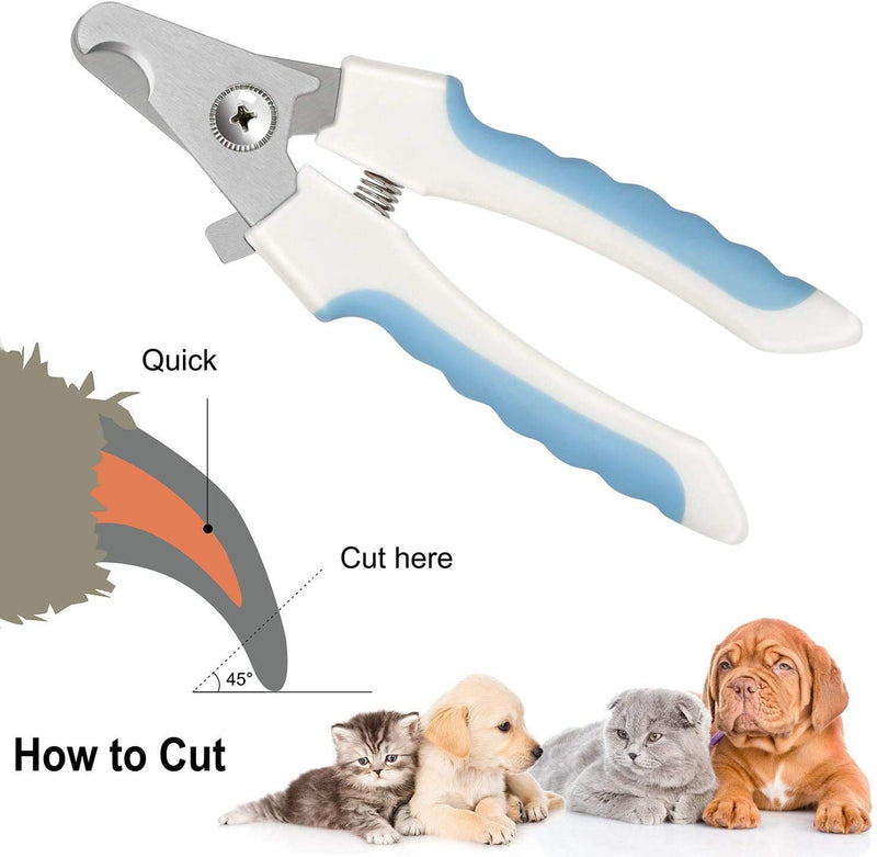 TODARRUN Pet Nail Clippers and Trimmer with Safety Guard to Avoid Over-Cutting Nails,Suitable for Large Small Dogs & Cats - (L) - PawsPlanet Australia