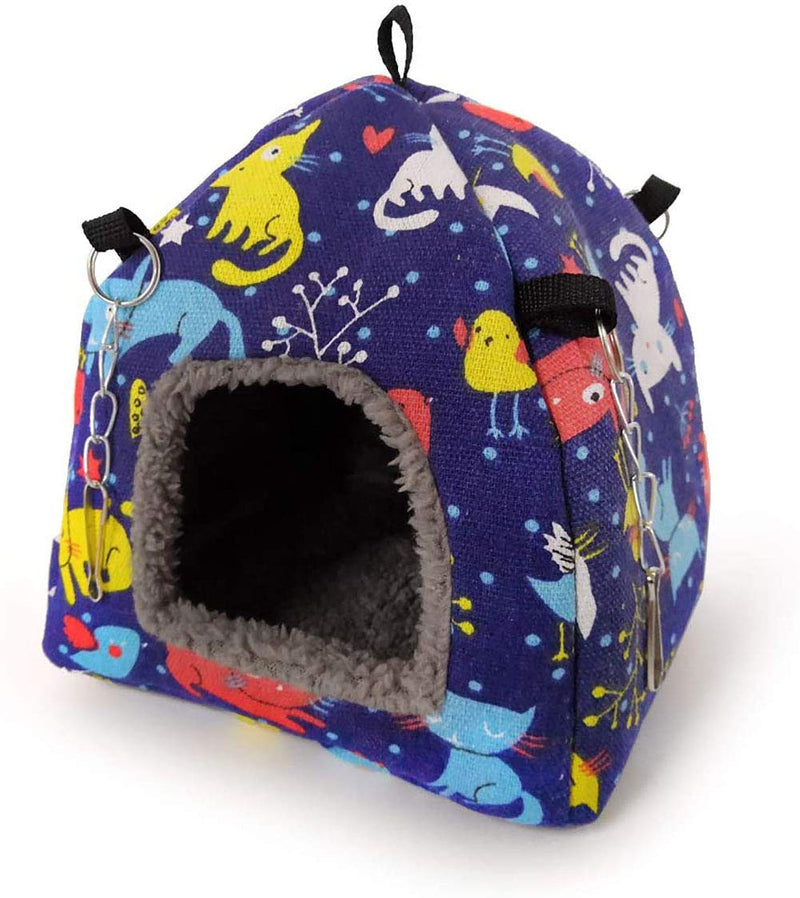 Wonninek Bird Plush Hammock Parrot Hanging Cave Hut Tent for Parakeet Cockatiel Conure Lovebird Budgie Hamster Gerbil Rat Chinchilla Squirrel Cage (M) - PawsPlanet Australia