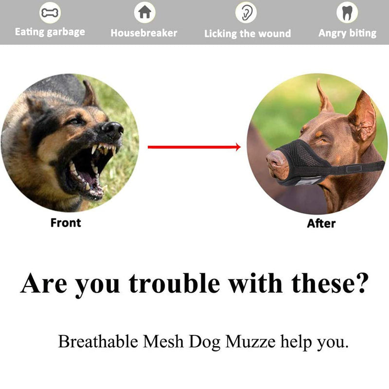 WAYA Breathable Muzzle, mesh Breathable for Small and Medium Sized Dogs, Anti-bite and Barking - PawsPlanet Australia