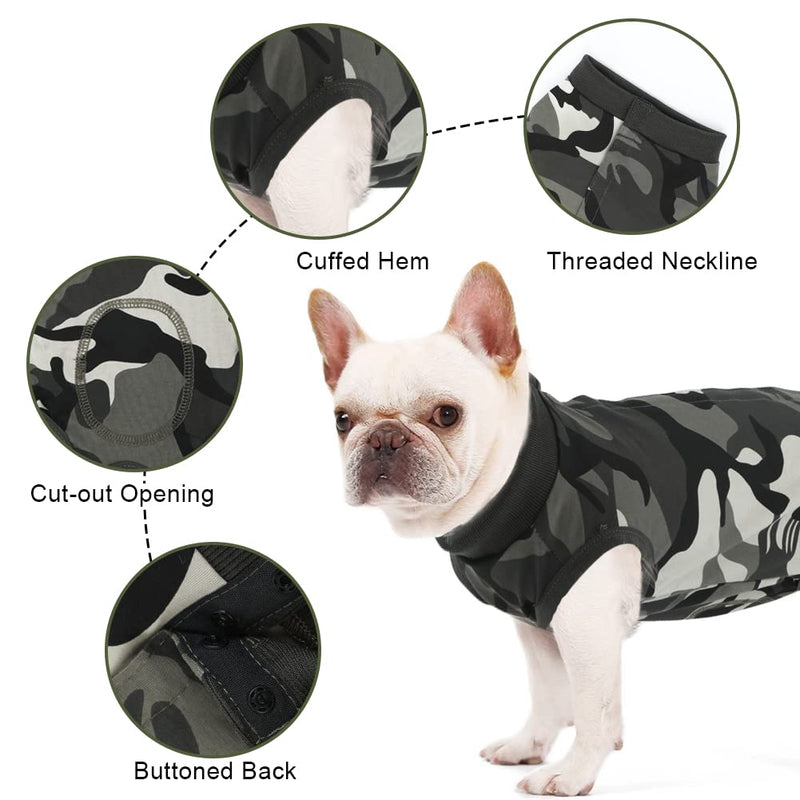 Vanansa Dog Surgery Recovery Suit, Elastic Dog Surgical Suit for Small Medium Large Dog, Dog Recovery Suit to Protect Abdominal Wounds Skin Disease After Surgery,Camouflage, XS Camouflage - PawsPlanet Australia