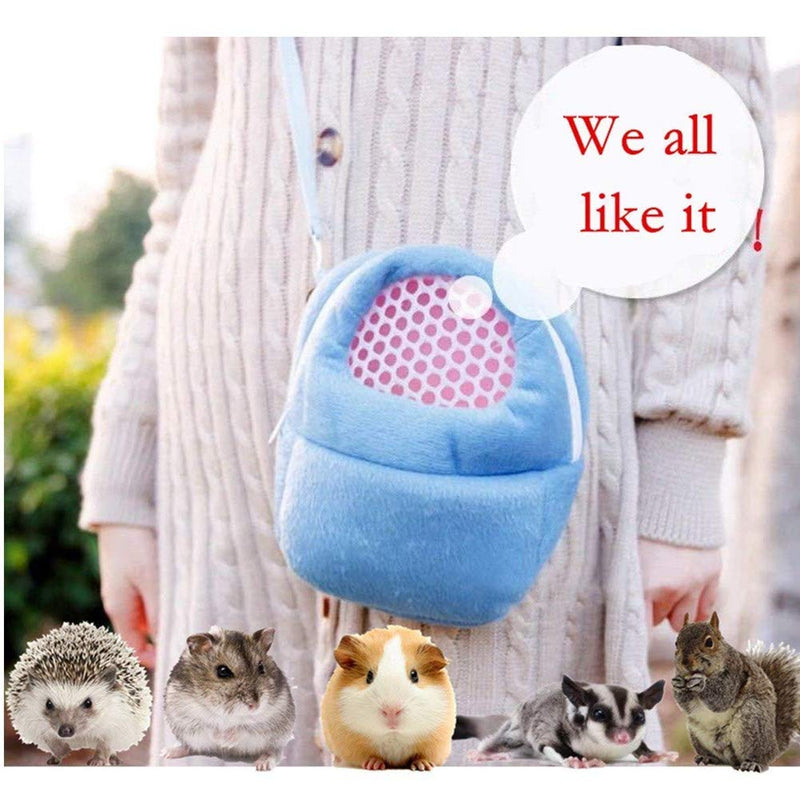 DETOP Pet Carrier Bag Hamster Portable Breathable Outgoing Bag Small Pets Like Hedgehog,Sugar Glider Squirrel etc Blue - PawsPlanet Australia